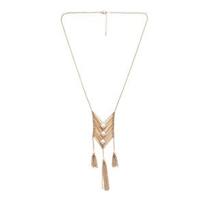 Forever 21 Gold Tassle Necklace